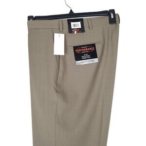 Dockers Men's Straight-Fit Performance Stretch Dress Pants Taupe Solid 38x32 NWT
